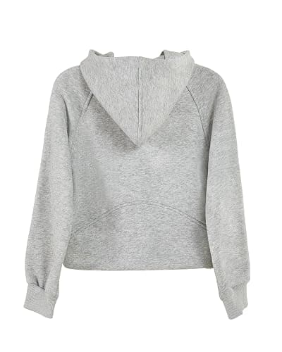 Girls' Hoodies Sweatshirts Half Zipper Pullover Crop Tops for Teen Girls Long Sleeve Sweater Thumb Hole thumbnail 4