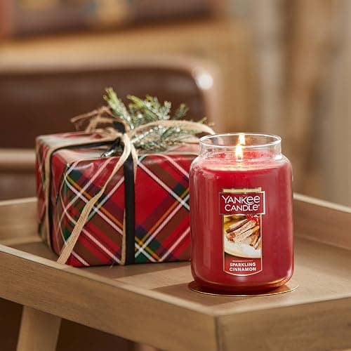 Yankee Candle Scented Candle, Sparkling Cinnamon, Original Large Jar Candle, 110-150 Hours of Burn Time, 22 oz. thumbnail 2
