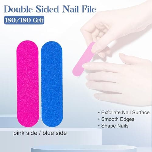 Qsnidy 30 Pack Disposable Manicure Kit Individually Packed 3-Piece Mini Press on Nail Art Tool Prep Kit Includes Mini Nail File, Cuticle Stick, Prep Pad, 30 Sets for Salon Business Home Travel Use thumbnail 5