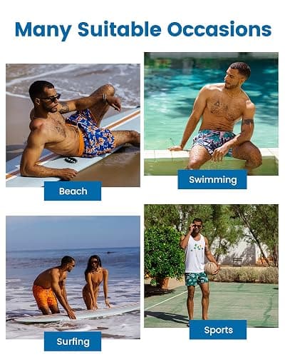 maamgic 2 in 1 Mens Swim Trunks 7 Inch Swim Shorts Swim Suits Board Shorts thumbnail 6