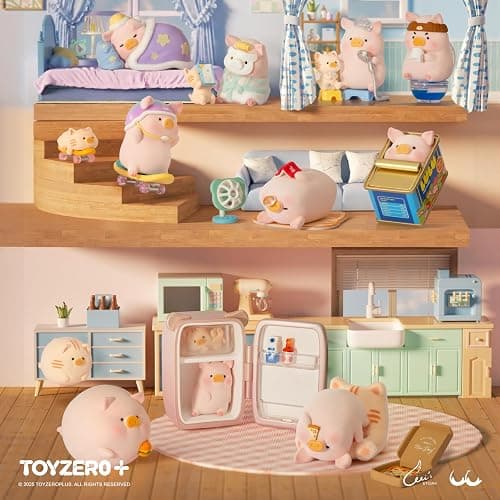 TOYZERO + Lulu The Piggy Blind Box Figures - Stay with You Series Blind Boxes Mystery Box Cute Animal Figurines Collectible Toys Home Decorations Holiday Birthday Gifts, Single Box thumbnail 2