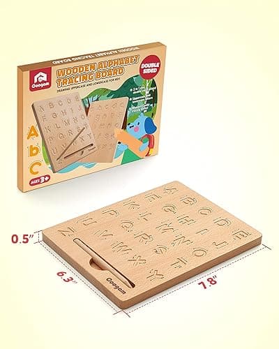 Coogam Wooden Alphabet Tracing Board thumbnail 8