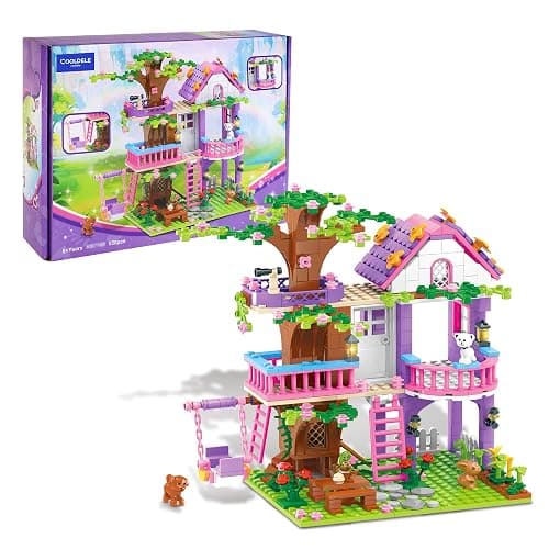 Cooldele Tree House Building Set Age 6+, 558PCS STEAM Forest TreeHouse Building Blocks Set with Animals, Birthday for Kids Girls Boys Ages 6 7 8 9 10 11 12+ - Image 1