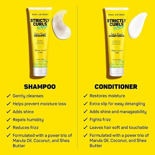 Marc Anthony Shampoo & Conditioner Set for Curly Hair, Strictly Curls - Deep Moisturizing & Hydrating Shampoo & Conditioner for Curl Definition, Added Shine - Hair Products Reduces Frizz thumbnail 3