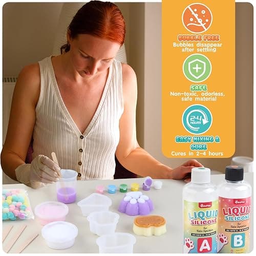 Taba Squishy Making Kit for Kids - Squishy Toys - Craft Gifts for Girls | 18OZ Rubber with Guided for Beginners-Squishy Kit with Mold - Arts and Crafts for 8-12 - Toys for Girls Birthday Gift thumbnail 6