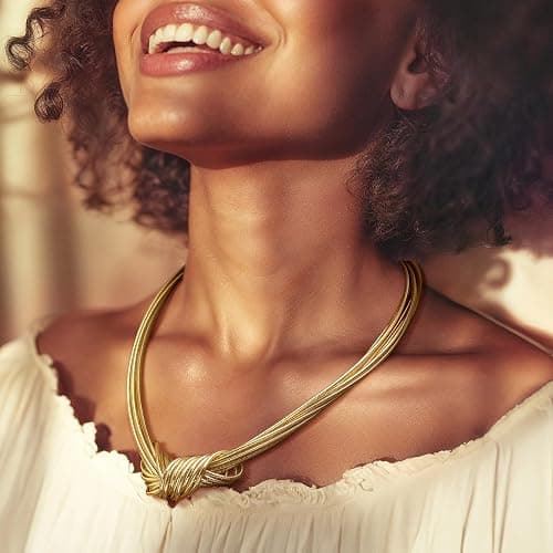 Ross-Simons Italian Flex Knot Necklace With 18kt Gold Over Sterling Clasp thumbnail 2