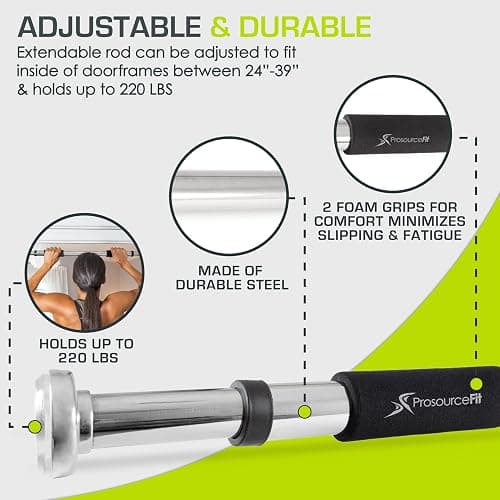 ProsourceFit Pull Up Bar for Multi Use Fitness & Home Gym Exercise thumbnail 4