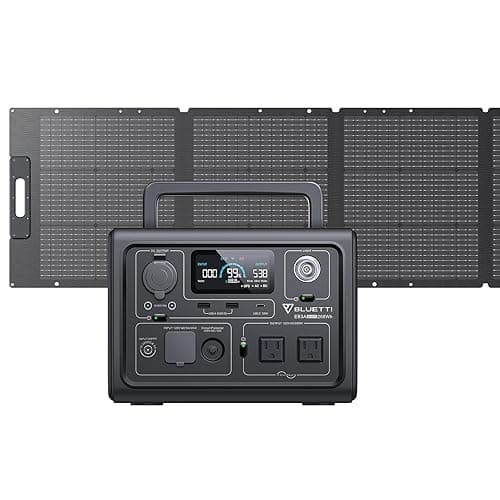 BLUETTI Solar Generator EB3A with 200W Solar Panel Included, 268Wh Portable Power Station w/ 2 600W (1200W Surge) AC Outlets, LiFePO4 Battery Backup for Outdoor Camping, Travel, Emergency - Image 1