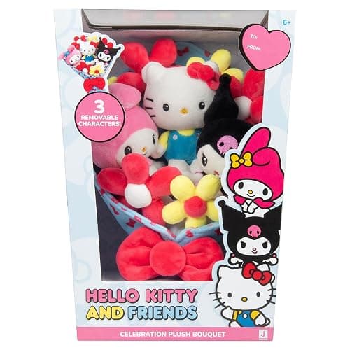 Jazwares Hello Kitty and Friends - 12-inch Plush Celebration Bouquet - 9 Plush Included - Officially Licensed Sanrio Product from thumbnail 4
