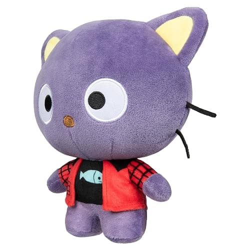 Jazwares Hello Kitty and Friends Series 2, Chococat 8-inch Punks Plush - Officially Licensed Sanrio Product from Ages 6+ thumbnail 4