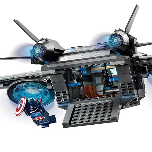 LEGO Marvel The Avengers Quinjet 76248, Spaceship Building Toy Set with Thor, Iron Man, Black Widow, Loki and Captain America Minifigures, Infinity Saga thumbnail 3