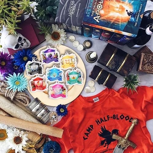 Htabiol Greek Mythology Keychains, 15pcs Olympian Gods Cabin Keychains, Greek Mythology Party Favor Gifts, Fit for Olympian Gods Birthday, Percy Jackson Party, Camp Half Blood Birthday thumbnail 6