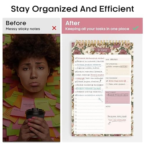 To Do List Pad - To Do List Notebook for Work with 52 Sheets, Undated Daily Planner Perfect for Daily Tasks and Goal Setting, To Do List Notepad Suitable for Office, Home and School - Mauve Muse thumbnail 6