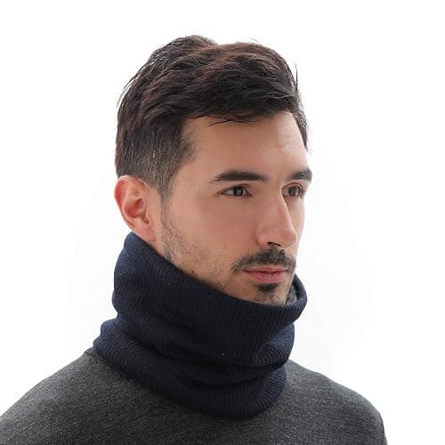 NovForth Winter Neck Warmer Fleece Lined Infinity Scarf Thicken Windproof and Dust Skiing Circle for mens women Double-Layer Fleece Lining Knit thumbnail 2