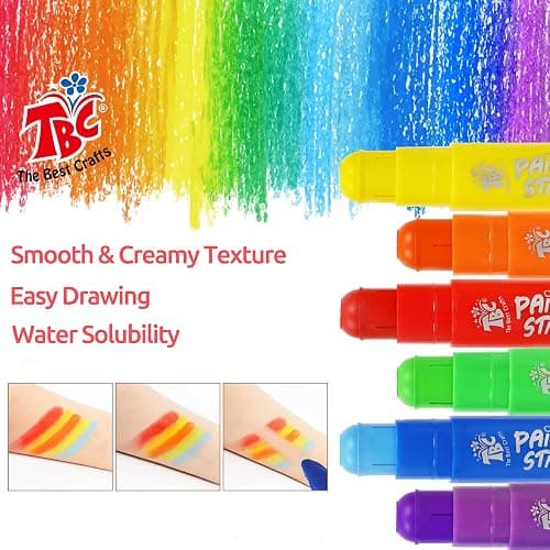 TBC The Best Crafts Paint Sticks, 12 Colors Pastel, Washable, Non-toxic, Tempera Paint Sticks for Kids and Students thumbnail 5