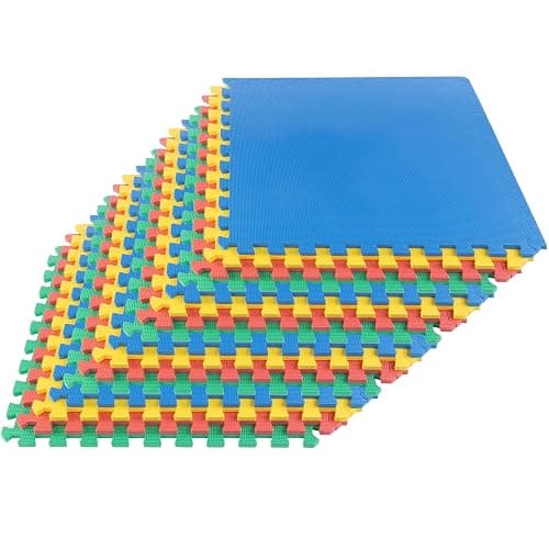 EVA Foam Mat Tiles - Interlocking Padding for Garage, Playroom, or Gym Flooring - Workout Mat or Baby Playmat by Stalwart - Image 1