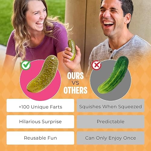 DR DINGUS Farting Pickle Toy - +100 Unique Farts - Hilarious Laughs - Novelty Gag Gift for Friends Family Coworkers Office Students Classroom thumbnail 5