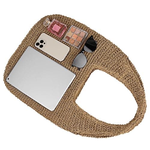 Women Large Straw Beach Bag Handmade Woven Shoulder Bags Hobo Tote Handbag Purse for Summer thumbnail 4