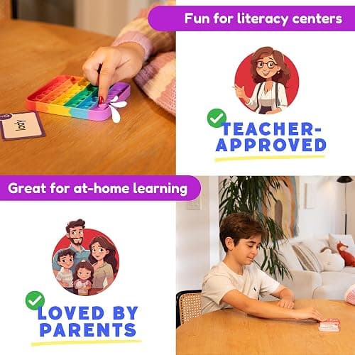 THE FIDGET GAME Science of Reading Flash Cards & Popping Mats - Master Digraphs & Syllables - Engaging Educational Kit for Dyslexia & Young Readers, Grades 1-3 thumbnail 7
