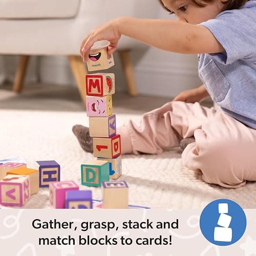Melissa & Doug Ms. Rachel Letter, Number, and Game Wooden Learning Blocks with Activity Cards for Girls and Boys Toddlers Ages 18 Months+ - FSC Certified thumbnail 2