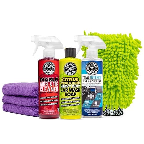Chemical Guys, 7-Piece Car Cleaning Kit, Wash, Wheel & Interior Cleaners | Everything a first-time detailer needs for a full inside-and-out clean without buying pieces one at a time thumbnail 9