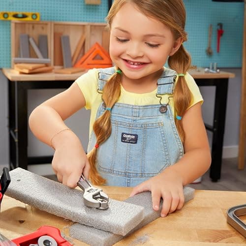 Little Tikes Creative Construction Tool Box Set with 9 Accessories, Pretend Play Construction Set, for Boys and Girls Ages 3+ Years thumbnail 3
