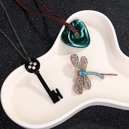 woxafo 3PCS Coraline Accessories Coraline Necklaces|Key Necklaces|Dragonfly Hair Clip for Women Men, Coraline Jewelry for Halloween Costume Cosplay Movie Props Dress Up thumbnail 6