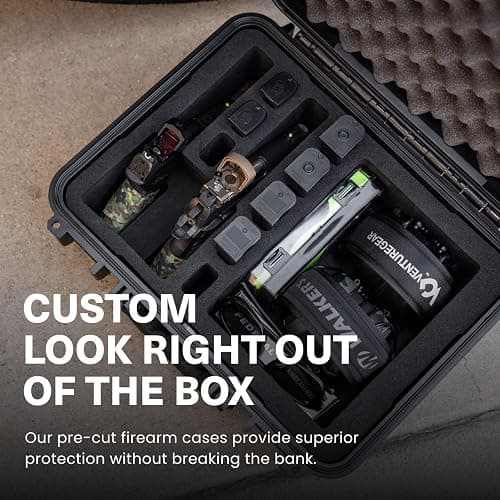 Condition 1 16" Pistol Case, Model 179, Heavy Duty Waterproof Hard Gun Case | With Slot Mag, Waterproof Hard Gun Case, TSA Approved Latches, GORE-TEX Automatic Air Valve, 16" x 13" x 6.86", Made in USA thumbnail 5