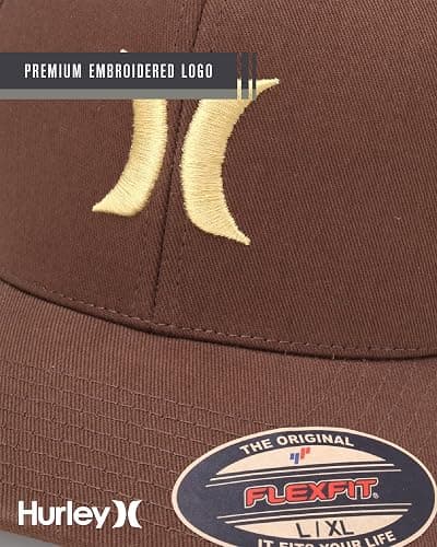 Hurley Mens Baseball Cap - Flexfit Fitted Baseball Caps for Men (Sizes: S-XL) thumbnail 6