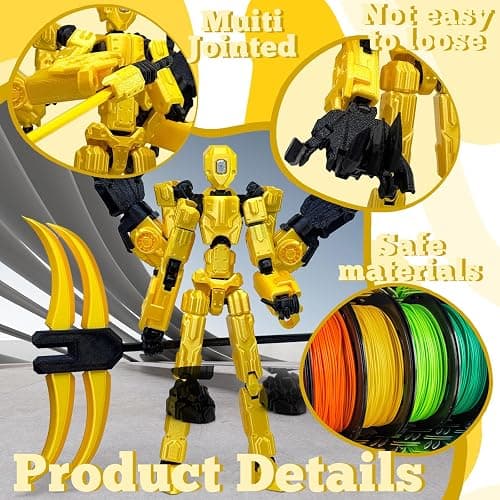 T13 Assembly Completed Action Figure, T13 Multi-Jointed Movable Robot Action Figure Set,Collectors Desktop Decorations for Game Lovers Toys thumbnail 3