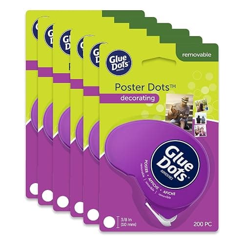 Glue Dots Poster Dot N' Go Dispensers, Set of 6 Complete Dispensers, Each with 200 (.375 Inch) Poster Adhesive Dots, 1200 Dots/Pack (24233-AMZ) thumbnail 2