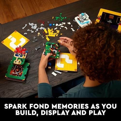 LEGO Super Mario 64 Question Mark Block Building Set - Video Game Model Set for Adult Fans, Ages 18+ - Includes 4 Microscale Game Levels W/ 10 Minifigures - 71395 thumbnail 6
