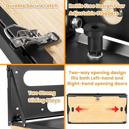E-cowlboy Drop Down Tailgate Table for 2007-2024 Jeep Wrangler JK JKU JL JLU Unlimited Sports Freedom Sahara Rubicon Rear Door Foldable Table Cargo Shelf Storage Cargo Luggage Holder Carrier thumbnail 4