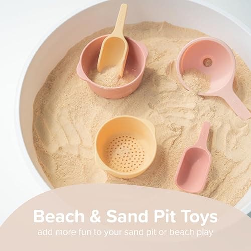 Inspire My Play - 3 x Nesting Bowls and Sieve - Perfect for Sensory PlayTray - Sensory Bin Accessories - Special Education Classroom Supplies - Montessori Education Toys - Coral thumbnail 5