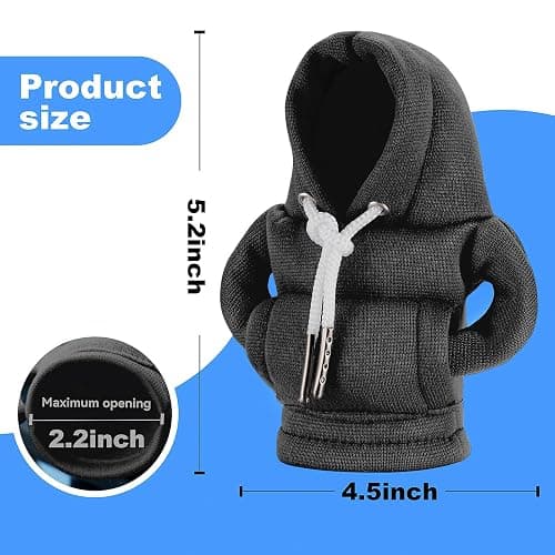 Gear Shift Hoodie, Gear Shift Cover, Universal Car Shift Knob Hoodie, Mini Hoodie for Car Shifter, Automotive Interior Cute Gadgets, Car Accessories and Decorations thumbnail 2