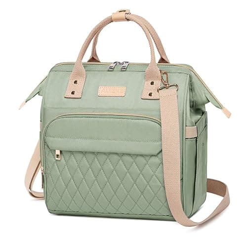 AIJIEKE Lunch Bag for Women, Leakproof & Insulated Work Lunch Box Tote, Reusable Adult Cooler Bag with Water Bottle Side Pocket & Removable Shoulder Strap, Green - Image 1