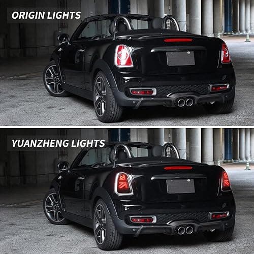 YUANZHENG LED Union Jack Smoked Tail Lights Compatible For 2007-2013 BMW Mini Cooper R56 R57 R58 R59 Rear Lamp assembly, Not For F Series & Cooper Clubman thumbnail 5
