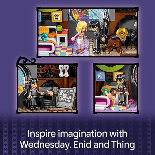 LEGO Wednesday & Enid's Dorm Room Playset - Building Toy for Pretend Play with 4 Minifigures - Wednesday Addams Doll for Kids, Girls & Boys, Ages 10+ - Gift Idea for Birthday - 76781 thumbnail 5
