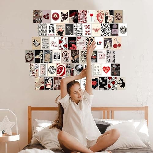 60 pcs Downtown Girl Room Décor, Coquette y2k 2000’s Grunge Posters, TV Girl Lana Del Rey Retro Music Wall Art for Bedroom, Trendy Vintage Funky College Dorm Wall Collage Kit Aesthetic Pictures thumbnail 2