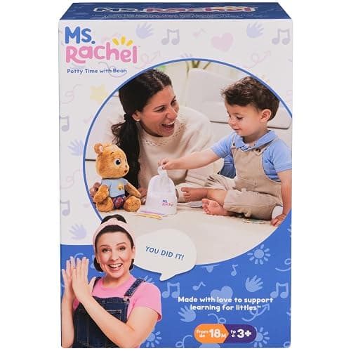 Ms. Rachel Potty Time with Bean, 11” Plush Teddy Bear with Play Toilet & Accessories, Toddler Toys for Girls & Boys for Ages 18 Months to 3+ thumbnail 10