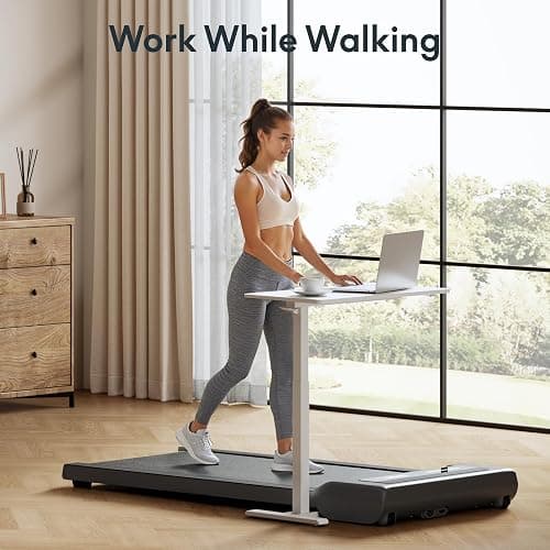 FLEXISPOT H7 Adjustable Overbed Bedside Table with Wheels Pneumatic Mobile Standing Desk Laptop Desk Rolling Computer Cart Movable Overbed Table Hospital Home Use(27.6" W x 15.7" D, White) thumbnail 9