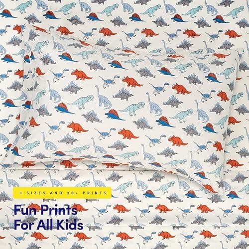1500 Supreme Kids Bed Sheet Collection - Fun Colorful and Comfortable Boys and Girls Toddler Sheet Sets - Deep Pocket Wrinkle Free Soft and Cozy Bedding - Full, Dinosaurs thumbnail 5