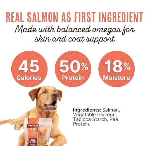 Waggin' Train Salmon Jerky Tenders for Skin & Coat Support for Dogs - 12 oz Pouch - Grain Free, High Protein Dog Treat thumbnail 4