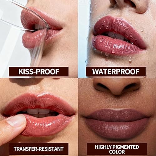 JUNECODE 3Pcs Lip Stain Peel Off Set, Peel Off lip Liner Stain Long Lasting Waterproof, Matte Lip Tattoo Tint Transfer Proof, Highly Pigmented Color Lip Makeup(#01+02+03) thumbnail 5