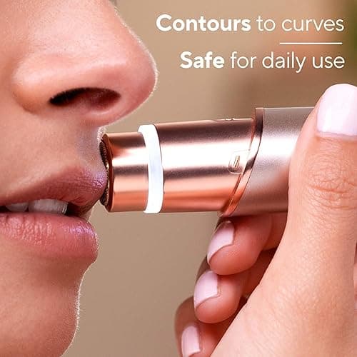 Finishing Touch Flawless Facial Hair Remover for Women, Rose Gold Electric Face Razor with LED Light, Recyclable Packaging thumbnail 5