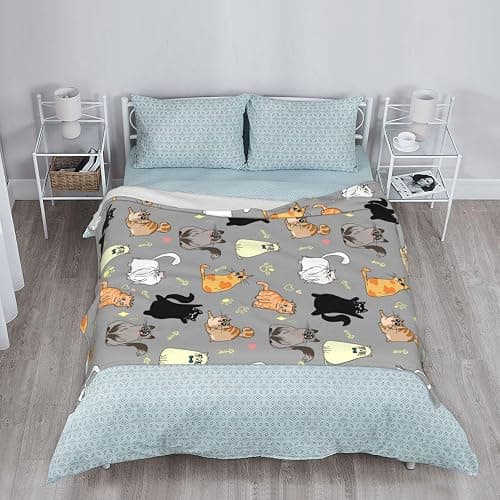 Cute Cat Throw Blanket Cozy Fluffy Plush Blanket Soft Flannel Throw Blanket for Kids Men Women Gift Sofa Bed Couch 50"x40" Christmas thumbnail 7