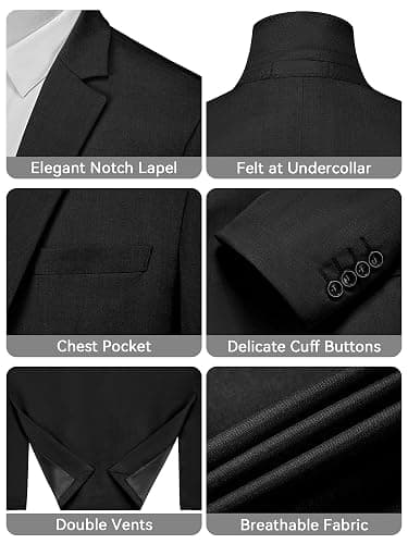 MAGE MALE Men's One Button Suit Jacket Elegant Solid Color Blazers Slim Fit Lightweight Sport Coats Blazer thumbnail 6