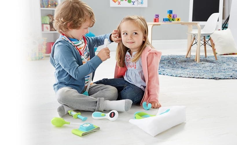Fisher-Price Doctor Playset Medical Kit 7-Piece Toy for Dress Up and Preschool Pretend Play Ages 3+ Years thumbnail 2