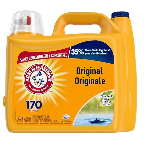Arm & Hammer Liquid Laundry Detergent, Super Concentrated, Clean Fresh Scent, 170 Loads, 5.03L – Powerful Odor Elimination & Long-Lasting Freshness - Image 1