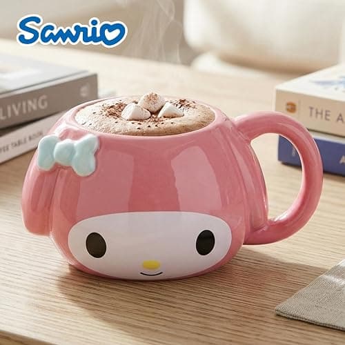 Silver Buffalo Sanrio Hello Kitty and My Melody, 3D Sculpted Mug, 20oz | Hello Kitty and Friends, Ceramic, 0.59 Liters thumbnail 2